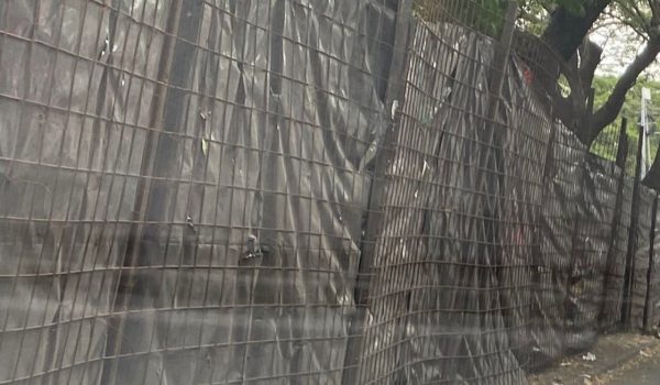 Terreno en el que se construye el Paseo Edith Grön sigue cerrado y con trabajadores laborando. Foto: LA PRENSA/CORTESÍA.