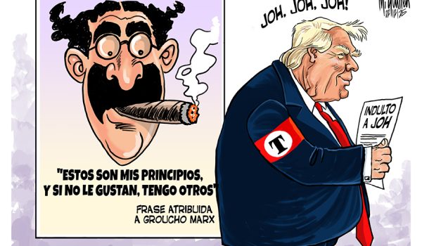 Caricatura 02/12/2025 / El indulto a JOH
