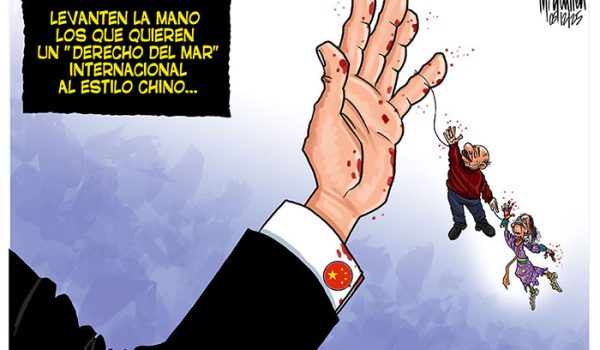Caricatura 05/12/2025 / levanten su mano con China