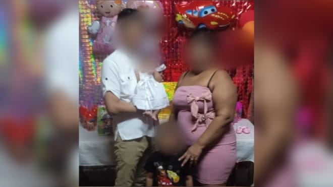 Padres de la bebé que murió en reparto Santa Teresa de Masaya. Foto: Incidencias Masaya/Facebook.