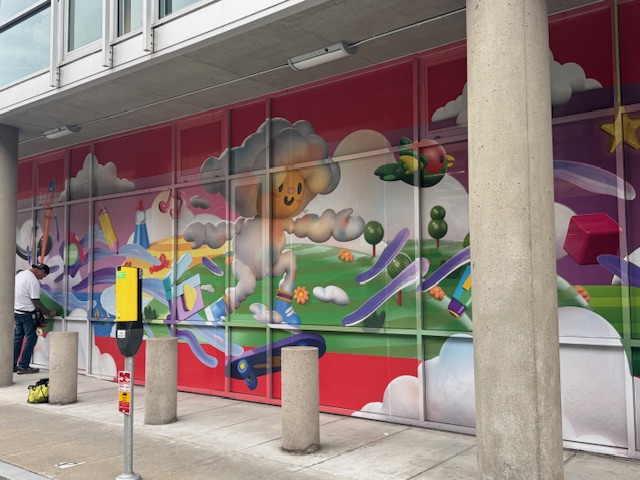 Mural de Adobe ilustrado por la nicaragüense Laura García. Foto: Cortesía