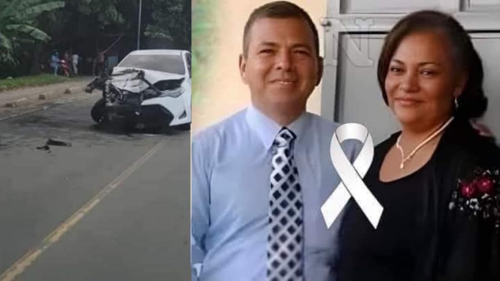 Jaiminton Pérez, de 49 años y Ana Echeverry, de 55, es el matrimonio fallecido en accidente causado por la Rubia. Foto: Informativo 24/7 Jinotega/Facebook.