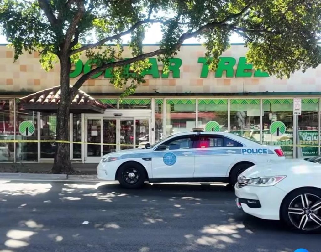 Dollar Tree, en la Pequeña Habana, en Miami, donde fue encontrado el cuerpo de la doctora nicaragüense. Foto: Alexis Boentes -Telemundo 51/Facebook.