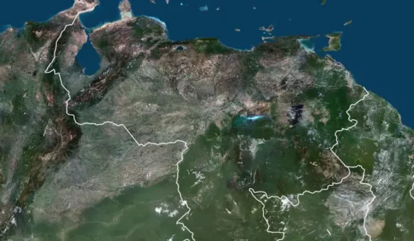 Venezuela vista desde el espacio.