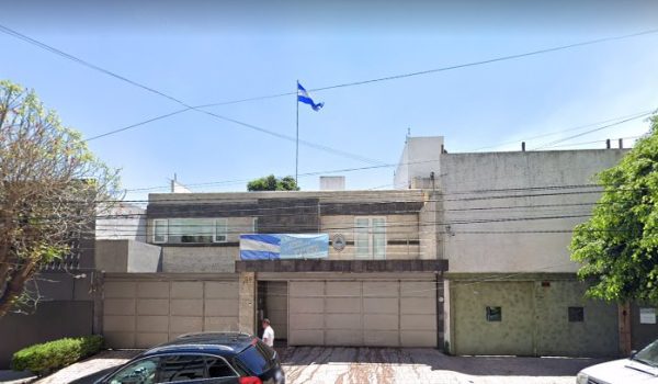 Embajada de Nicaragua en Miguel Hidalgo, México. Foto: Tomada de internet.