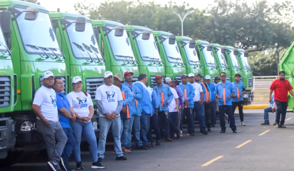 Managua estrena camiones para recolectar basura adquiridos con préstamo bielorruso
