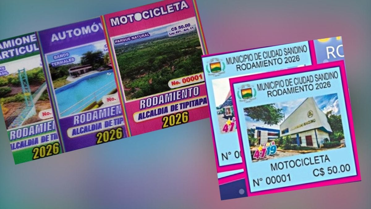 Inicia venta de sticker de rodamiento en varias municipalidades de Nicaragua. Foto: Tomadas de las alcaldías de Tipitapa y Ciudad Sandino.