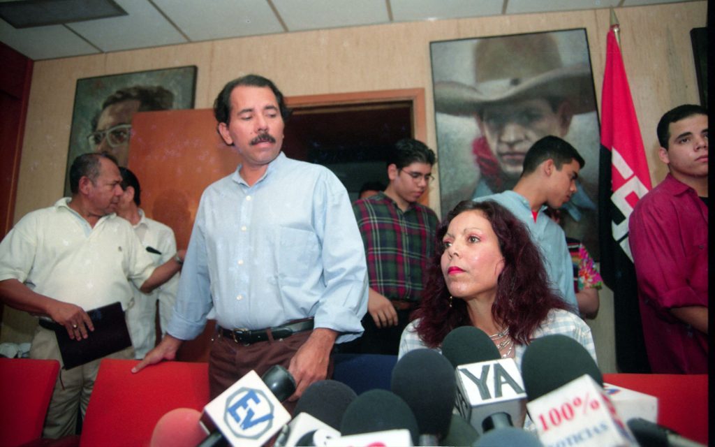 La.familia Ortega Murillo en conferencia de prensa sobre acusacion de Zoilamerica Ortega la violacion de su padrasto Daniel Ortega Saavedra. (Foto Oscar Navarrete).