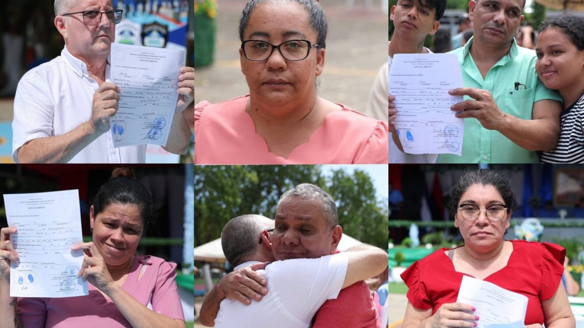 Más de 20 reos políticos fueron excarcelados por la dictadura Ortega Murillo el pasado 10 de enero. Collage: LA PRENSA - Fotos: Tomadas de medios oficialistas.