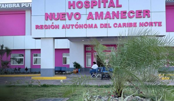 Vista aérea del Hospital Regional Nuevo Amanecer de Puerto Cabezas. Foto Tomada de medios oficialistas.