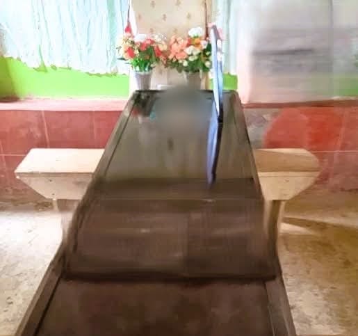 Ataúd de Cristino Hernández Pérez, de 68, quien fue asesinado por su hijo Julmen Hernández. Foto: Noticias de Bluefields/Facebook.