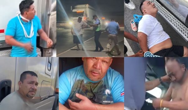 Transportistas centroamericanos de carga pesada sufrieron al menos media docena de asaltos al transitar por Nicaragua en el último trimestre. Fotos: Capturas de videos divulgados en redes sociales.