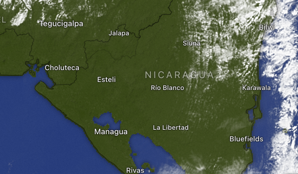 Frente frío en Nicaragua y temperaturas bajas