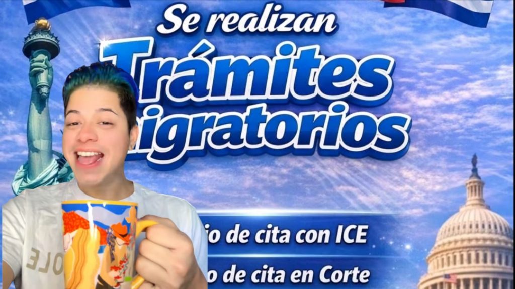 Kevin Monzón Mora, mejor conocido en tiktok como el Chulito Nica, ofrece servicios migratorios. Foto: Kevin Monzón/Tiktok.