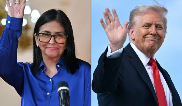 Delcy Rodríguez le pide a Trump «el cese del bloqueo y sanciones» a Venezuela