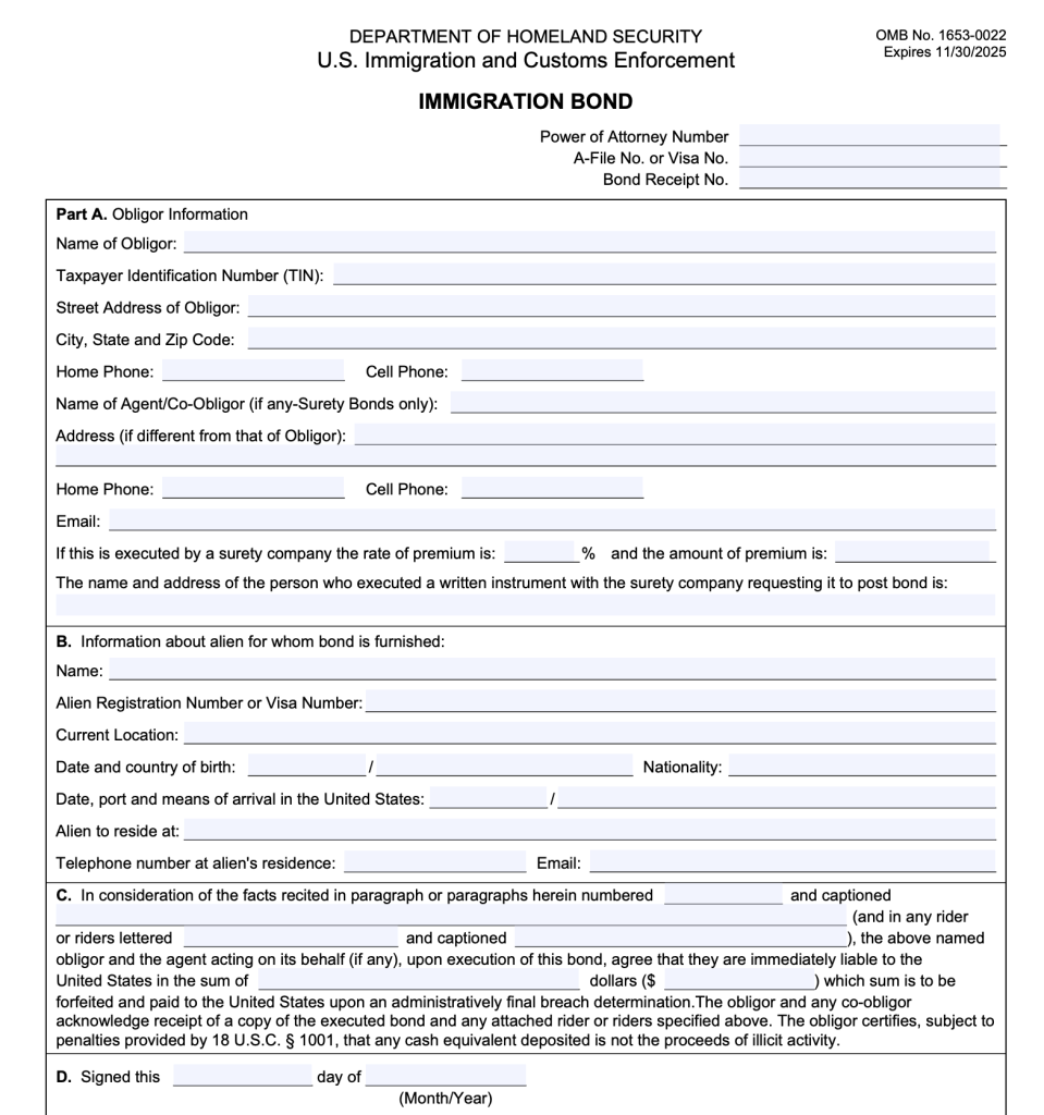 El Formulario I-352 del DHS