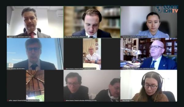 Lectura de falló de la Corte IDH sobre el caso Chavarría Morales vs. Nicaragua. Captura de pantalla.