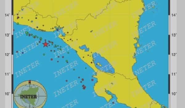 Sismo de magnitud 5.3 se registra frente a costas salvadoreñas y se percibe en Chinandega
