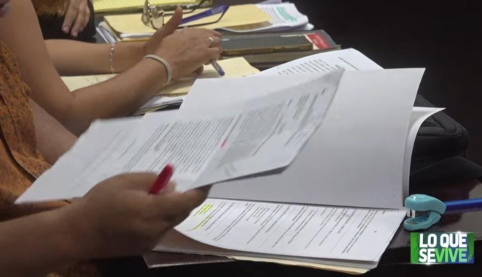 Acusación en uicio oral y público contra banda robacarros en los juzgados de Managua. Foto: Canal 13/Captura de video.