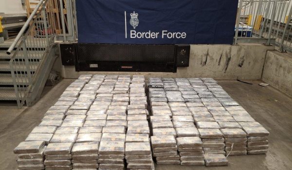 Más de 900 kilos de cocaína procedente de Nicaragua fue incautada en Reino Unido. Foto: Tomada de la Agencia Nacional Contra el Crimen del Reino Unido.