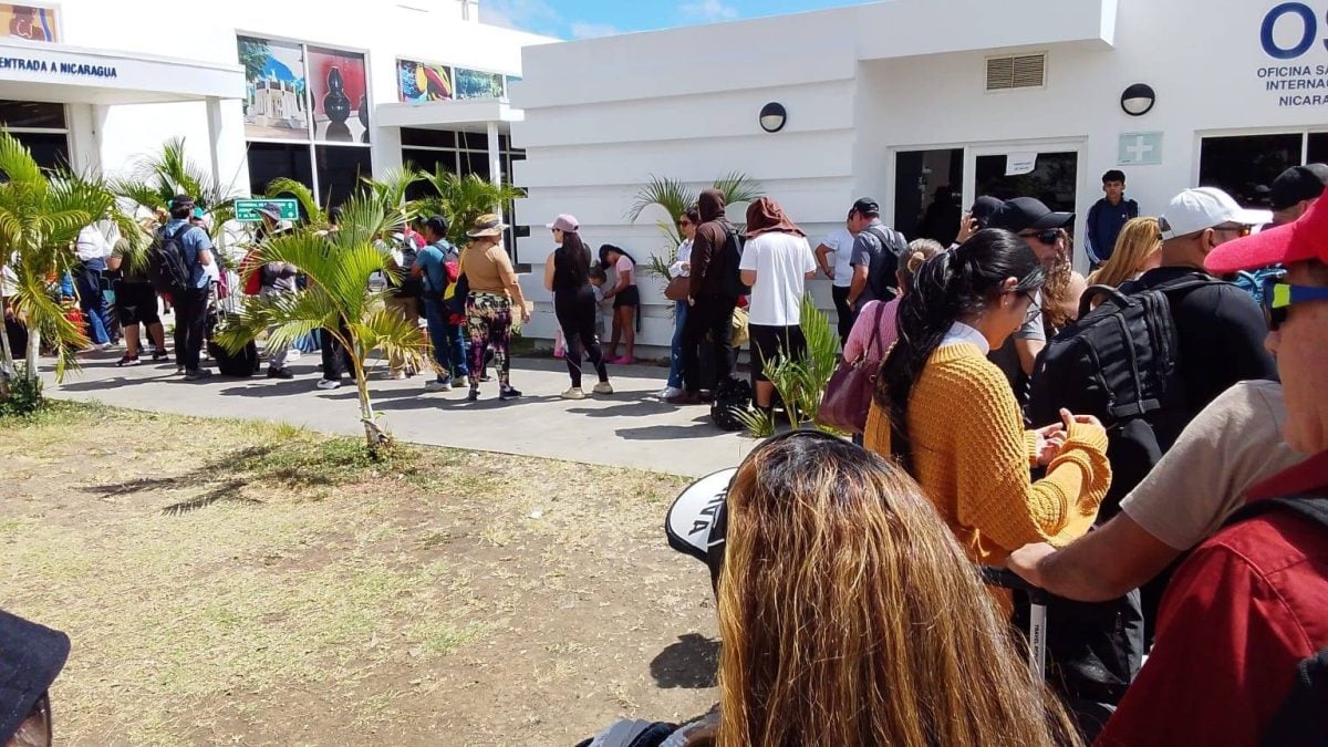 Así luce el puesto fronterizo de Peñas Blancas en Nicaragua al inicio de Semana Santa en Nicaragua
