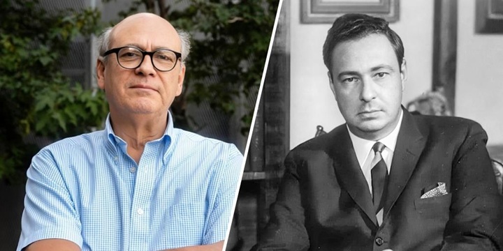 El periodista Carlos Fernando Chamorro, a la izquierda, y su padre, Pedro Joaquín Chamorro Cardenal, a la derecha. LA PRENSA/ ARTE