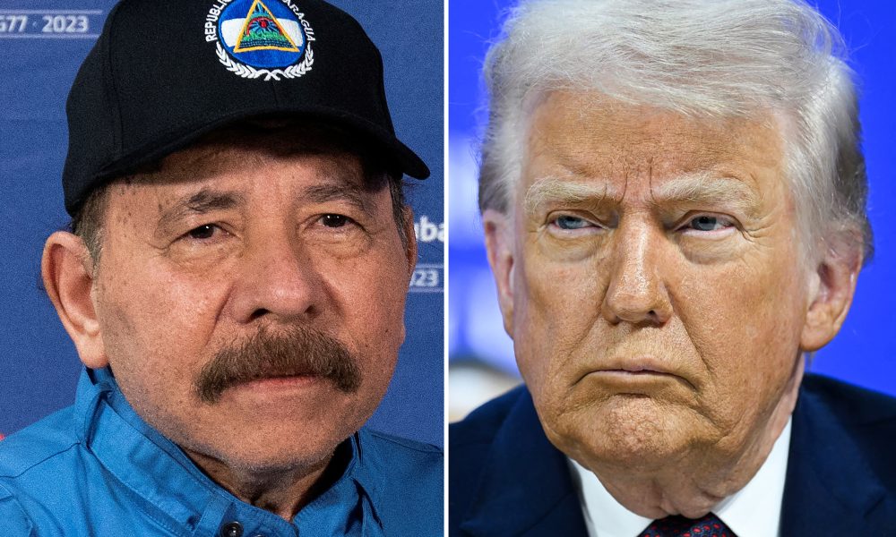 El dictador de Nicaragua, Daniel Ortega, y el presidente de Estados Unidos, Donald Trump. AFP