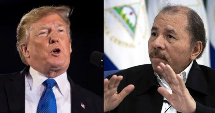 El dictador de Nicaragua, Daniel Ortega, y el presidente de Estados Unidos, Donald Trump. LA PRENSA/ARCHIVO