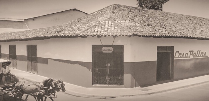 Fachada de Casa Pellas, fundada en Granada el 12 de marzo de 1913 por Carlos Francisco Pellas Vivas