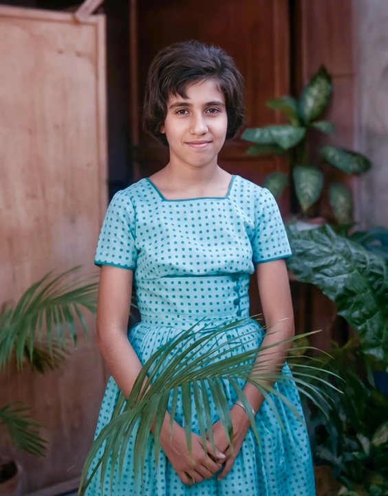 Imagen de Germania Ortega Saavedra cuando era adolescente. LA PRENSA/ CORTESÍA/ MEJORADA CON IA