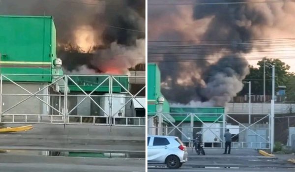 Incendio en bodega de supermercado Maxi Palí en Ciudad Sandino, Managua