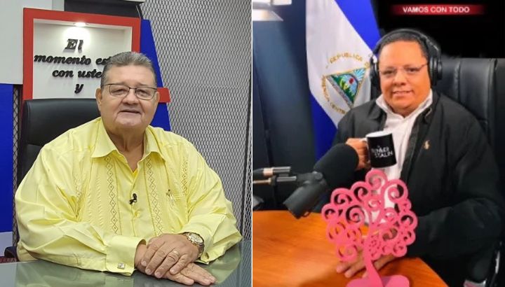 Los propagandistas del régimen Moisés Absalón Pastora y Stalin Vladimir Centeno.