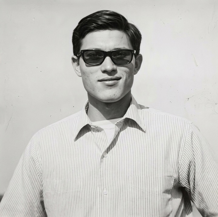 Un joven Óscar René Vargas. LA PRENSA/ CORTESÍA