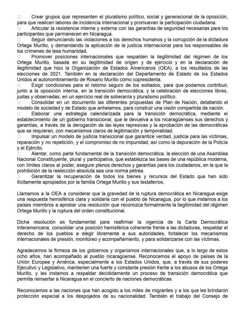 Proclama por el octavo aniversario de las protestas de abril