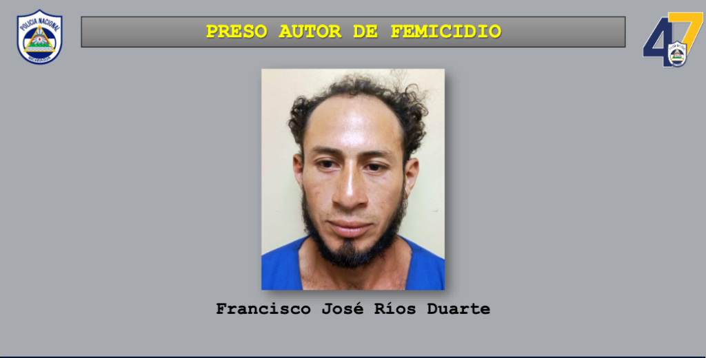 Policía de León presenta como sospechoso de femicidio a Francisco José Ríos Duarte, de 30 años