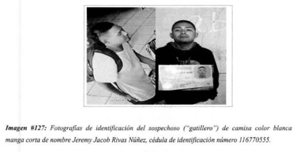 Una foto del expediente Jeremy Jacob Rivas Reyes, señalado como sicario del caso de Joao Maldonado.