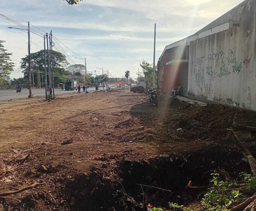 Vista hacia lo que era la Rotonda Rubén Darío