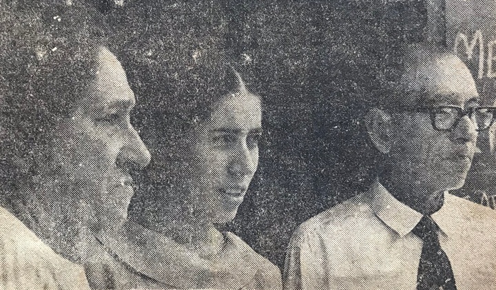 Germania Ortega Saavedra, al centro, acompañando a sus padres Lidia Saavedra y Daniel Ortega, cuando estos últimos gestionaban la libertad de Humberto Ortega, que estaba preso en Costa Rica. LA PRENSA/ ARCHIVO