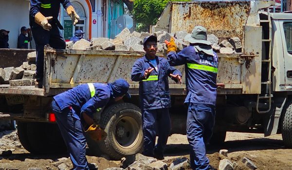 Alcaldía de Masaya anuncia sustitución de adoquines por concreto hidráulico en vía principal de Masaya. Foto: Tomada de la comuna de Masaya.