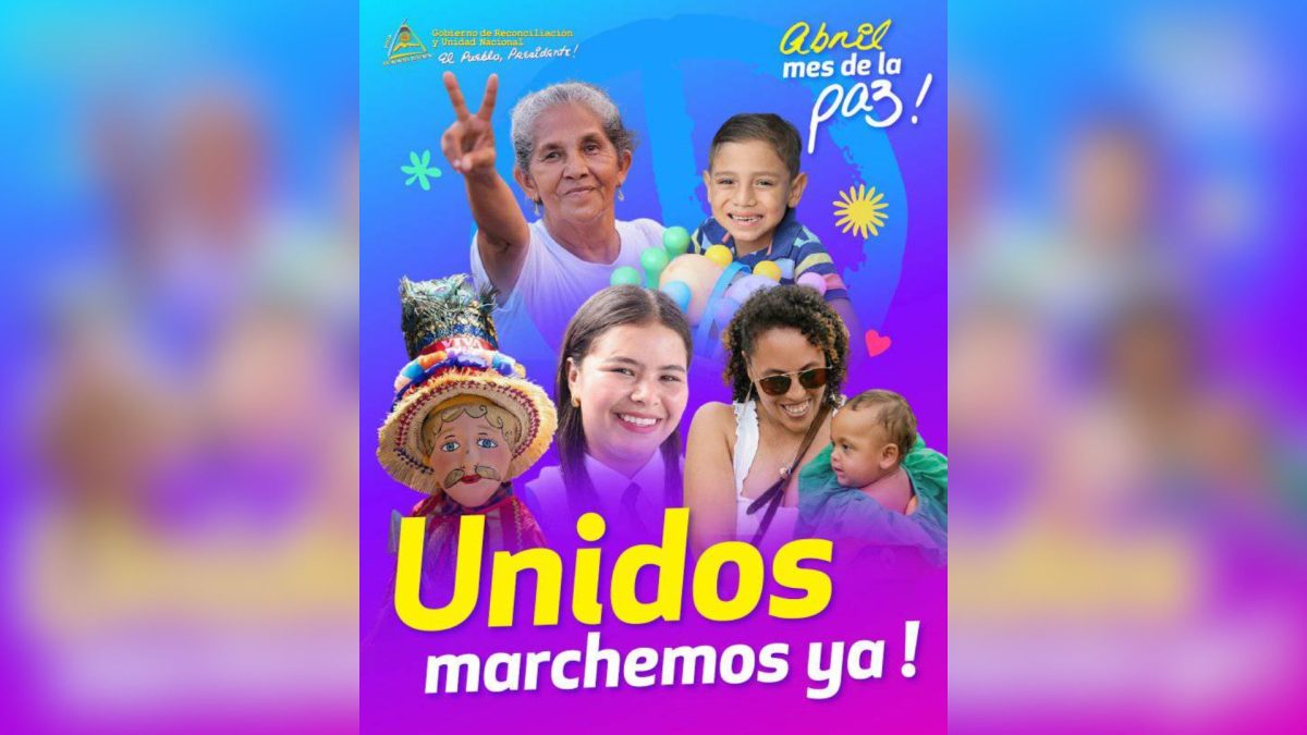 Dictadura convoca públicamente a trabajadores públicos y fanáticos del orteguismo a marchar en este mes de abril. Foto: Tomada de redes sociales.