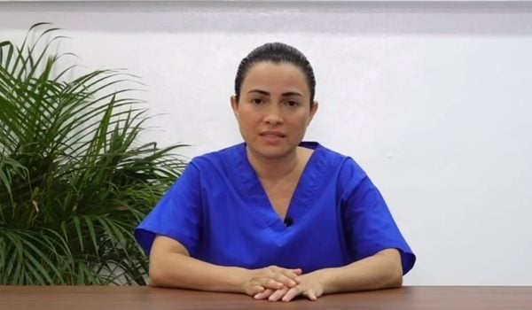 Presa política Angélica Chavarría apareció en un video difundido por medios oficialistas. Foto: Captura de video/Facebook/Canal 4 Nicaragua