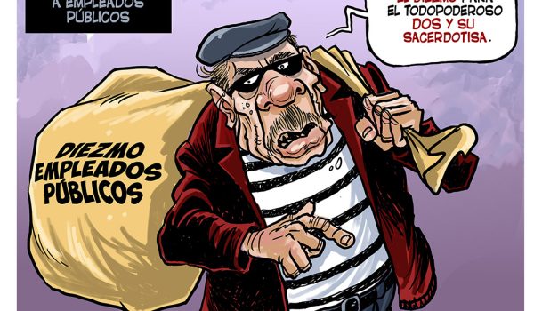 Caricatura 01/04/2026 / Diezmo para el DOS chamuco