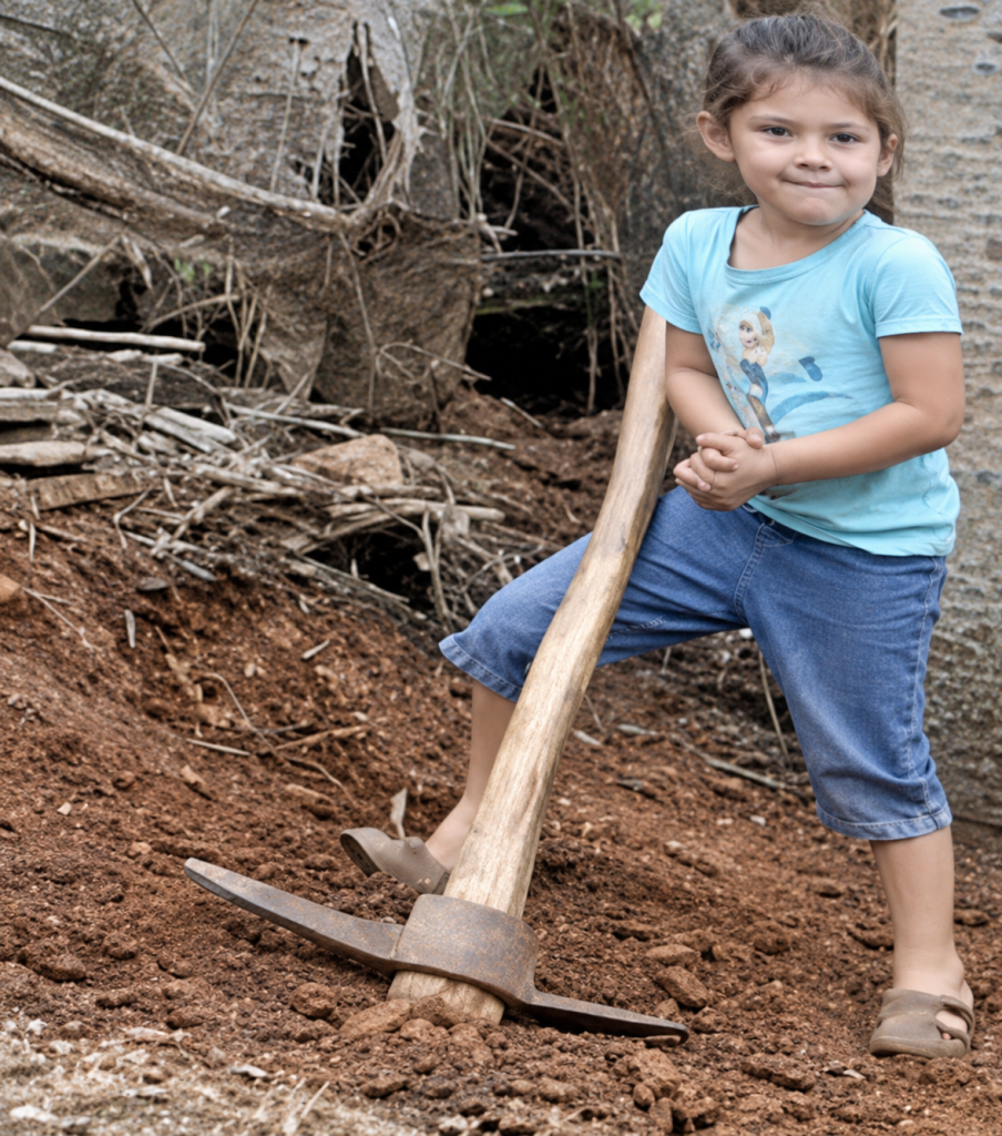 Julitza Jiménez cuando era una niña. LA PRENSA/ CORTESÍA/ RESTAURADA CON IA