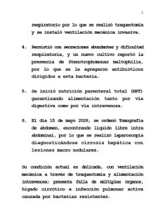 Comunicado del Minsa y el MINT sobre la salud de Brooklyn Rivera Brayan.