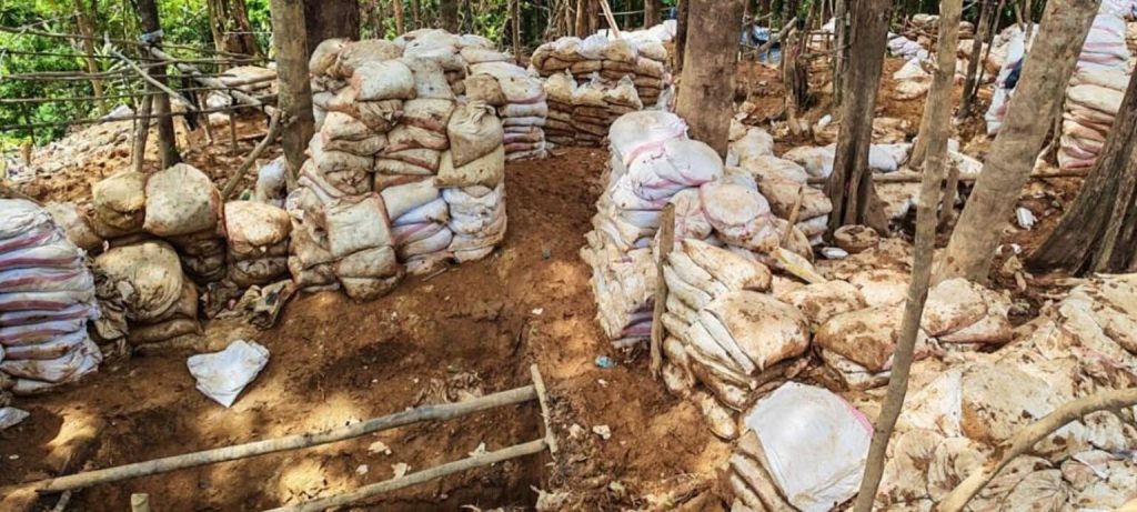 Fuerza pública ubicó campamento clandestino de minería ilegal.