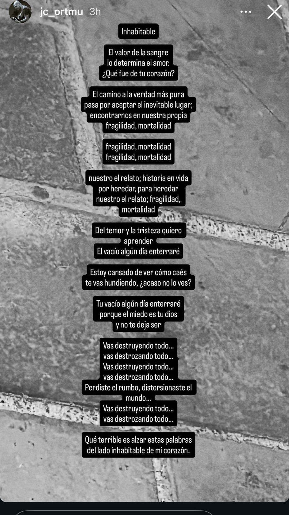 Poema publicado por Juan Carlos Ortega podría estar dirigido a su madre, Rosario Murillo