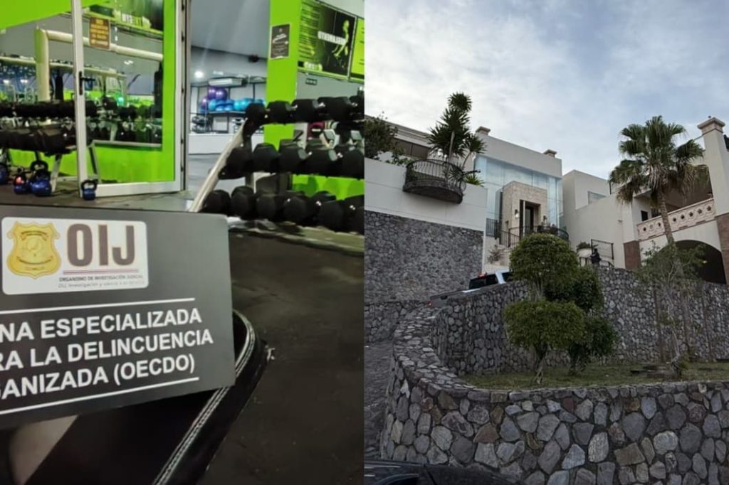 Propiedad de lujo y gimnasio decomisados por el OIJ a nicaragüense señalado de liderar presunta red de lavado de dinero en Costa Rica. Foto: OIJ.