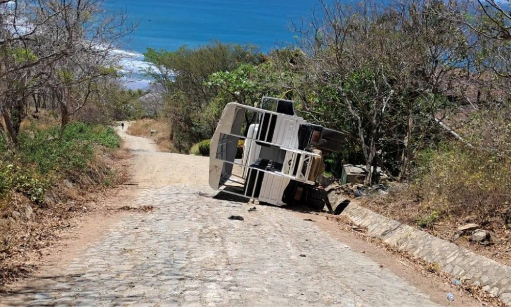 The scene of the accident in Rancbo Santana, Tola, Nicaragua