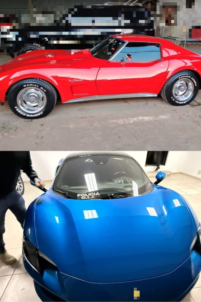 Autos de lujos decomisados por el OIJ a nicaragüense señalado de liderar presunta red de lavado de dinero en Costa Rica