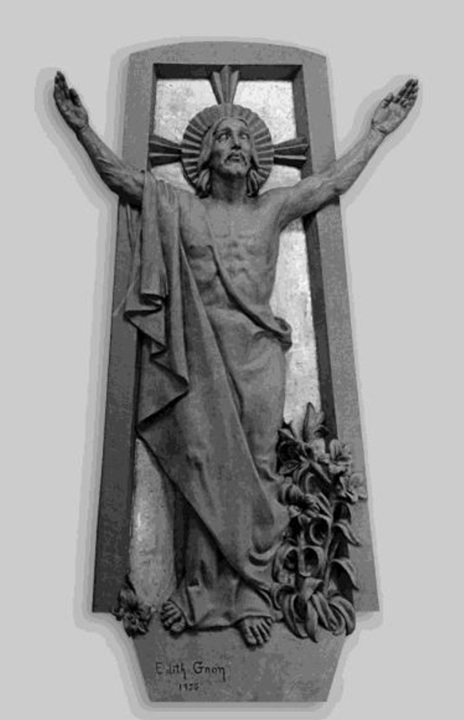 Un Cristo esculpido por Edith Gron para el cine González. LA PRENSA/ CORTESÍA